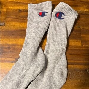 Champion Gray Athletic Crew Socks